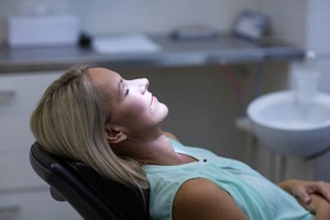Patient relaxing with oral conscious sedation in West Lake Hills