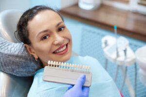 Woman preparing to receive veneers